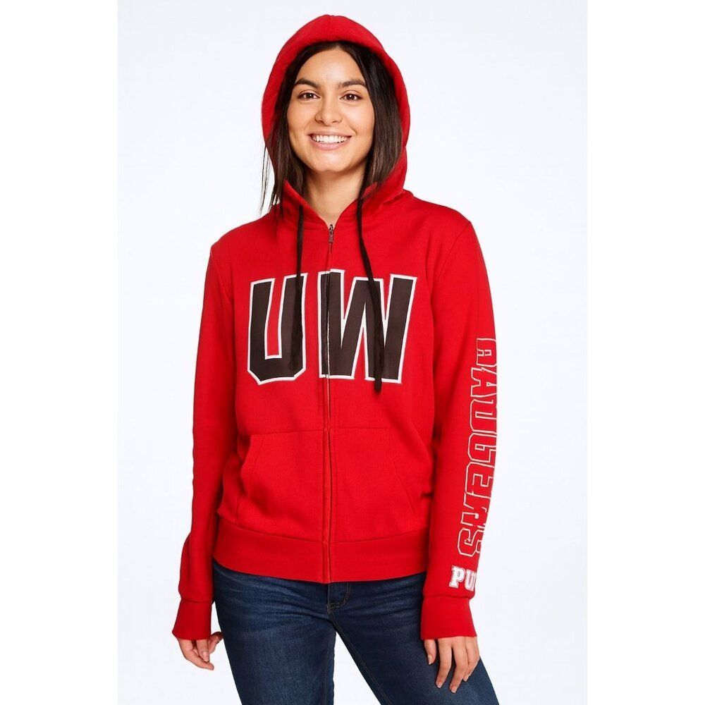Pink Victoria's Secret Sweatshirt Hoodie University of Wisconsin WOMANS WOMENS S